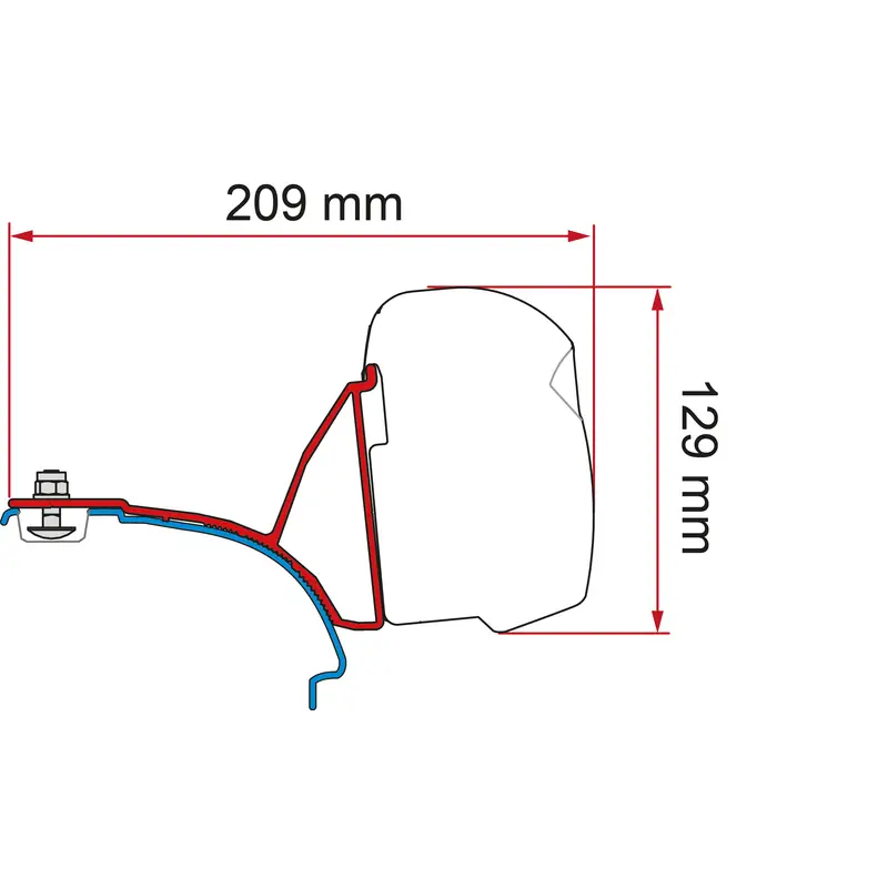 Livraison Express FIAMMA Adaptateur F43Van | VW T5 T6 T6.1 avec rail C