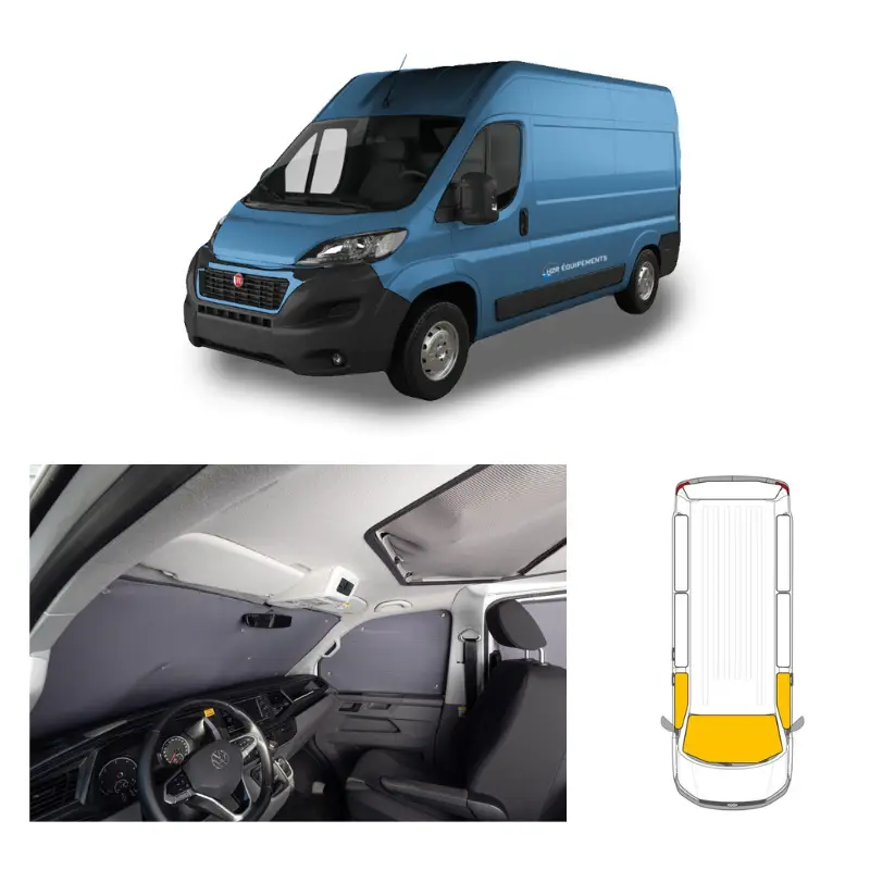 CARBEST Rideaux isolants avant 3 pièces | Ducato X250 X290 Pas Cher