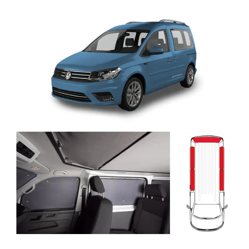 Soldes CARBEST Rideaux isolants arrière 5 pièces | VW Caddy 3