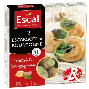 12 GROS ESCARGOTS DE BOURGOGNE CUISINES LABEL ROUGE ASSIETTE 97 GR Produit De Marque
