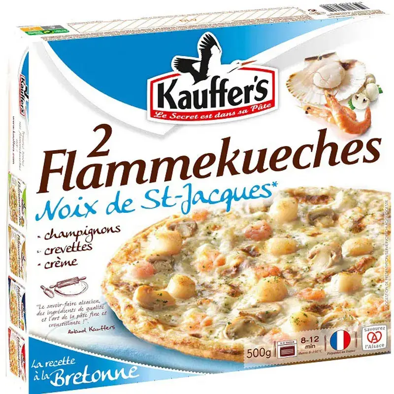2 TARTES FLAMBEES AUX ST JACQUES 500GR Nouvel Arrivage