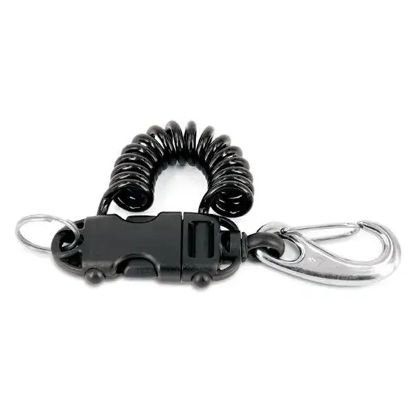 Livraison Express Dragonne de plongée avec bloqueur et mouqueton voile inox 70 mm BESTDIVERS
