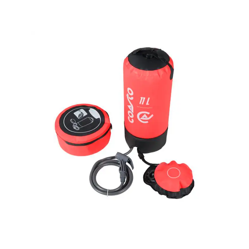 Usine Directe Douche solaire à pression 11 litres rouge COASTO