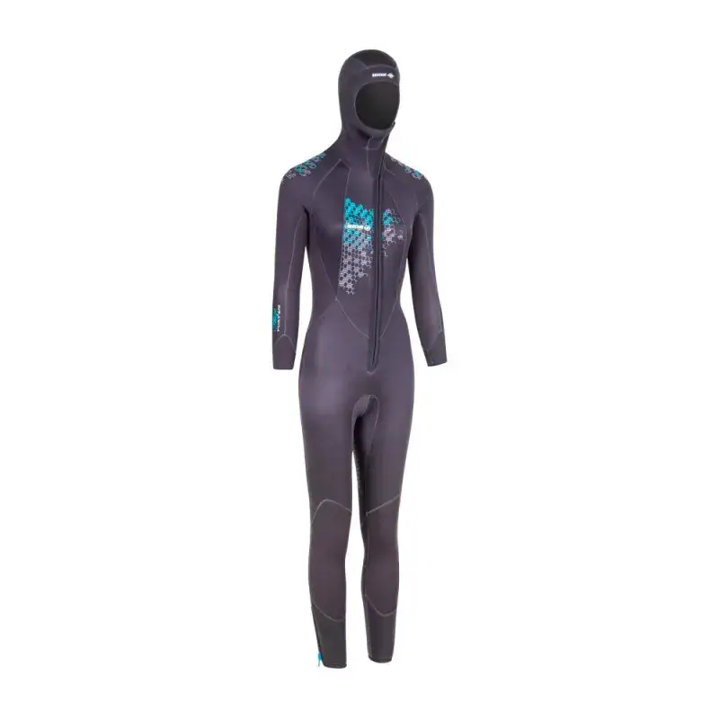 Nouvelle Collection COMBINAISON DE PLONGEE ET D'APNEE MONOPIECE FEMME ALIZE 7 MM AVEC CAGOULE | BEUCHAT