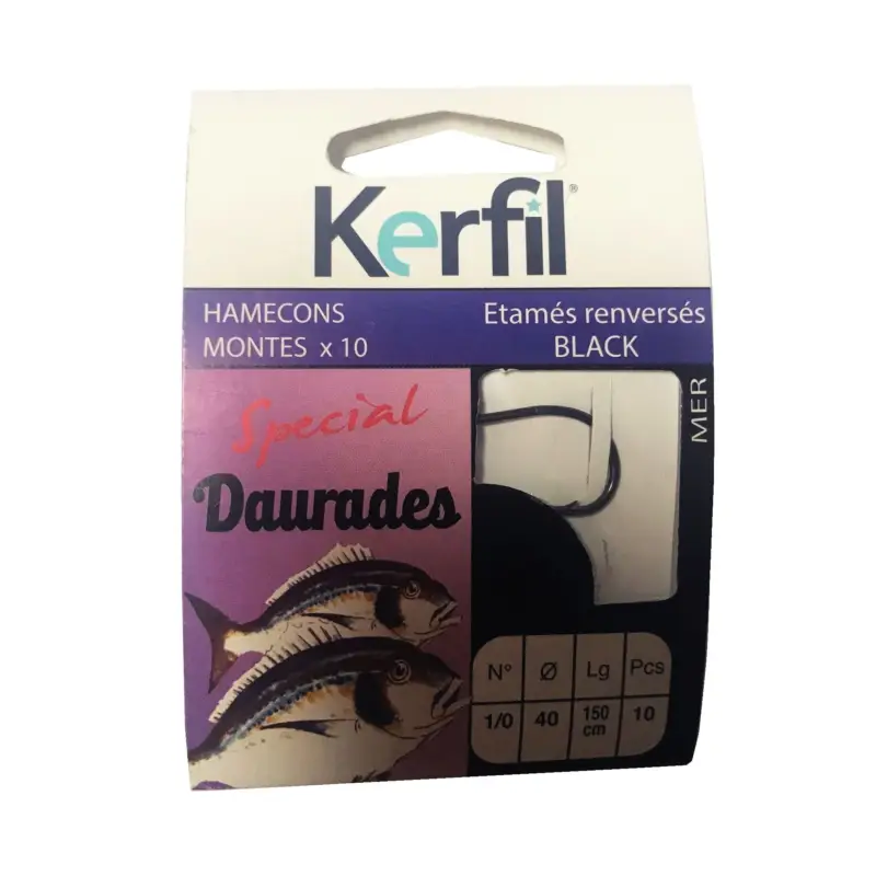 Haute Qualité Carnets d'hameçons montés spécial Daurade x10 KERFIL