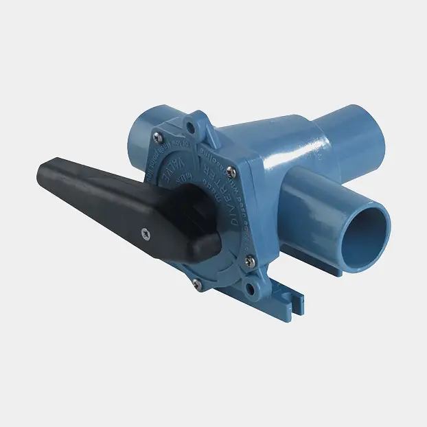 Vanne en Y Whale Diverter Valve, plastique, 1 1/2″ (38 mm) tuyau, bleu Nouveauté