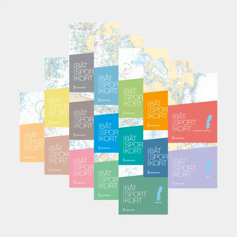 Pack de cartes de navigation de plaisance Sjöfartsverket – Toute la Suède Prix Bas