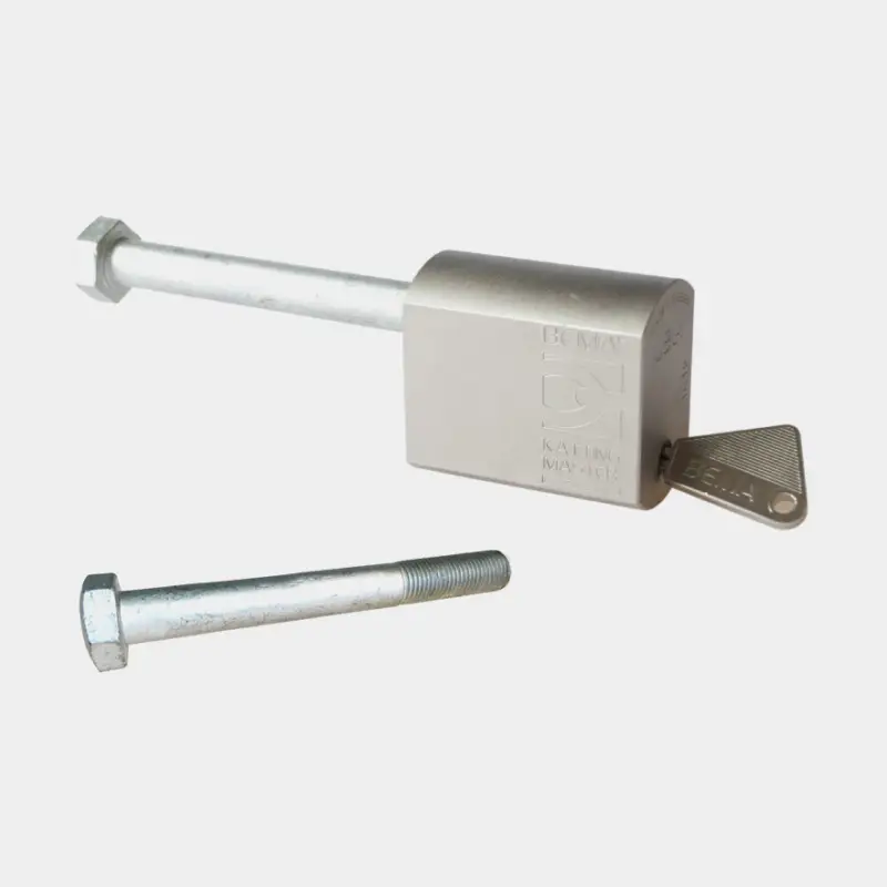 Dernière Chance Antivol pour moteur hors-bord BEMA UBL-1, classe 3, pour moteurs boulonnés (40 – 400 ch) + boulon 100 mm (convient pour une épaisseur de tableau arrière de 47,5 à 67,5 mm)