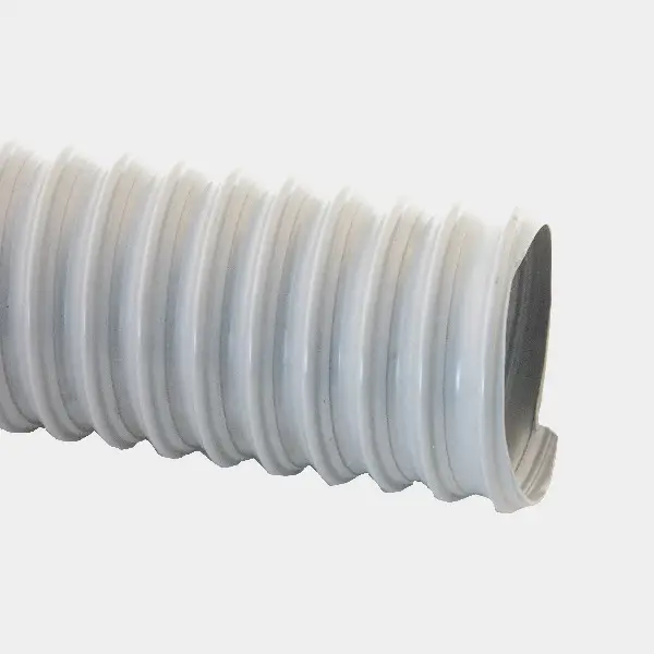Tuyau d’air chaud, Tuyau en PVC, 55 mm (2 11/64″), 10 m, blanc Satisfait Ou Remboursé