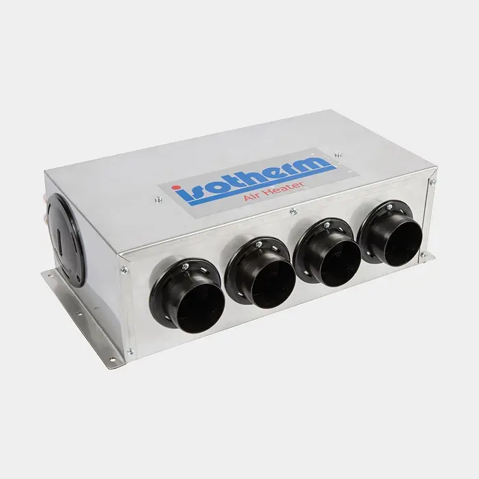 Dernière Chance Dégivreur / chauffage de passage Isotherm, 4x sorties, 2x raccords d’eau de refroidissement Ø16 mm, 10 000 W, 12 V
