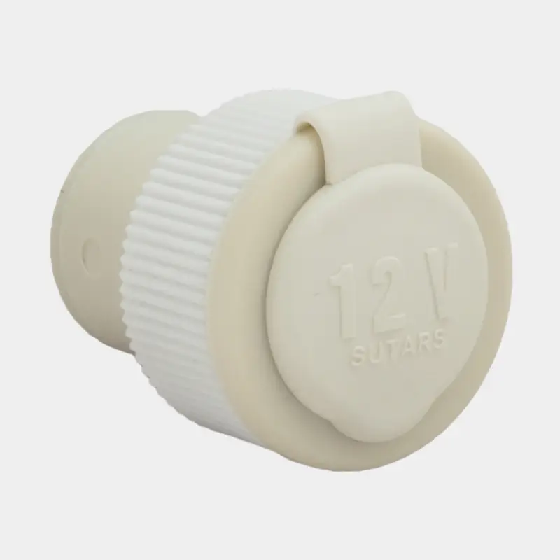 Haute Qualité Prise allume cigare Sutars, encastrée, ronde, 12 V, 16 A, avec filetage, blanc