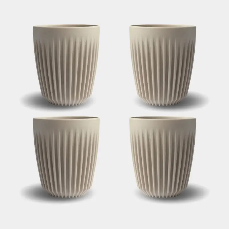 Tasse à café HuskeeCup 8oz Natural, écorce de café recyclée, beige, 23.5 cl / 235 ml, 4-pack Acheter En Ligne