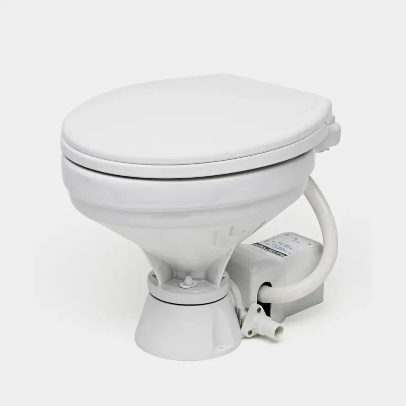 Commander Vite WC électrique pour bateau Ocean Standard Comfort SoftClose, 12 V, grande cuvette, pour remplissage à l’eau de mer + pompe