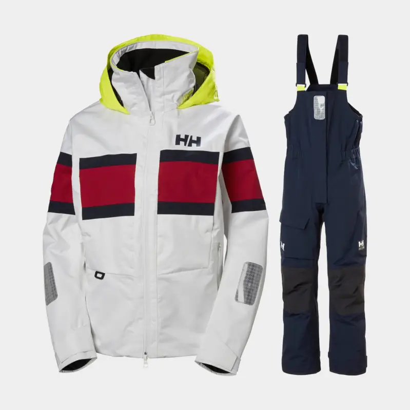 Bon Plan Ensemble ciré marin Helly Hansen Salt Original + Pier 4.0 Coastal, White + Navy, femme