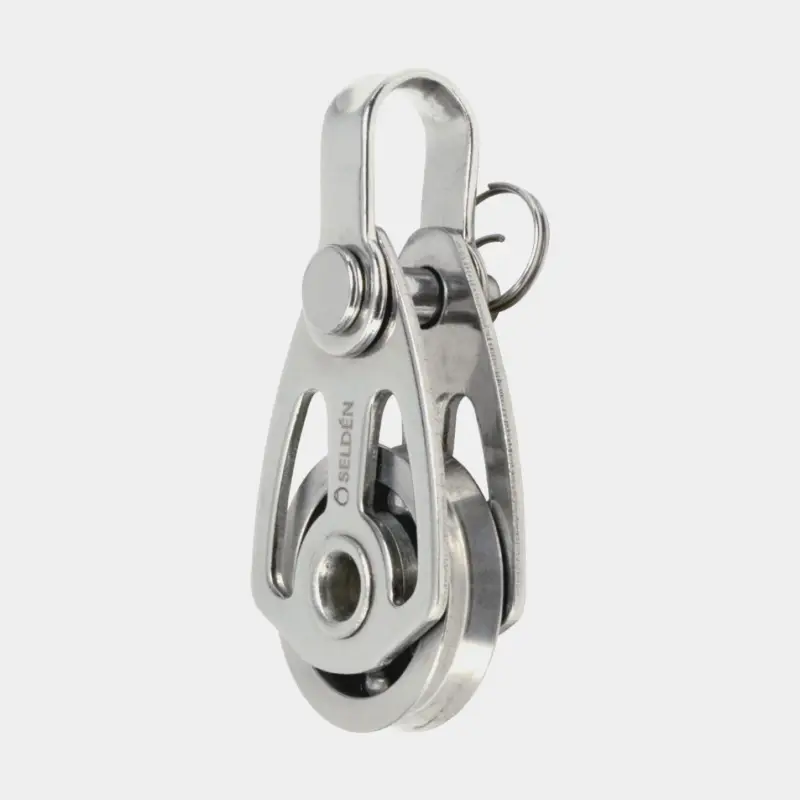 Poulie simple avec manille Seldén BBB 25, fixe, à roulement à billes, convient pour cordage & câble Ø1 – 5 mm Jusqu'à Épuisement Des Stocks