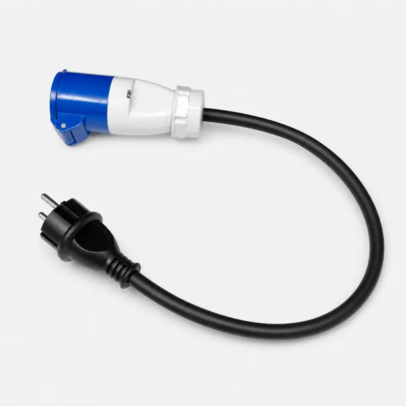 Certifié Adaptateur de prise de quai BR-M Adapter CEE IP44, 230 V, de CEE (mâle) à Schuko (femelle), 0,4 mètre