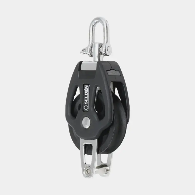 Populaire Poulie simple avec manille Seldén PBB 60, rotative, à roulement à glissement, avec anneau de friction, pour cordages Ø10 – 14 mm