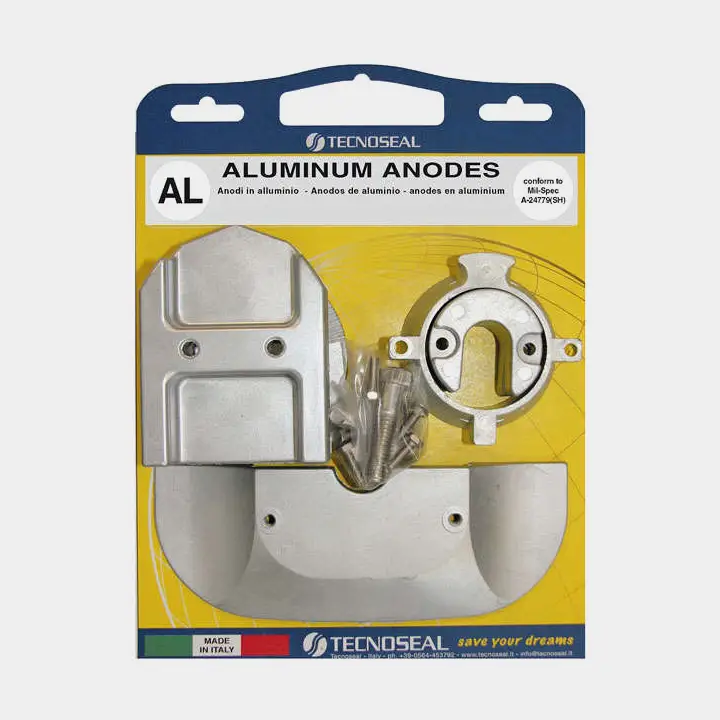 Promotion Saisonnière Kit d’anodes en aluminium Tecnoseal, pour embase, compatible avec Mercruiser Alpha One Gen II