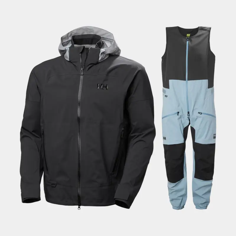 Bon Marché Ensemble ciré marin Helly Hansen HP Foil Flyer, Ebony + Windy Blue, pour hommes