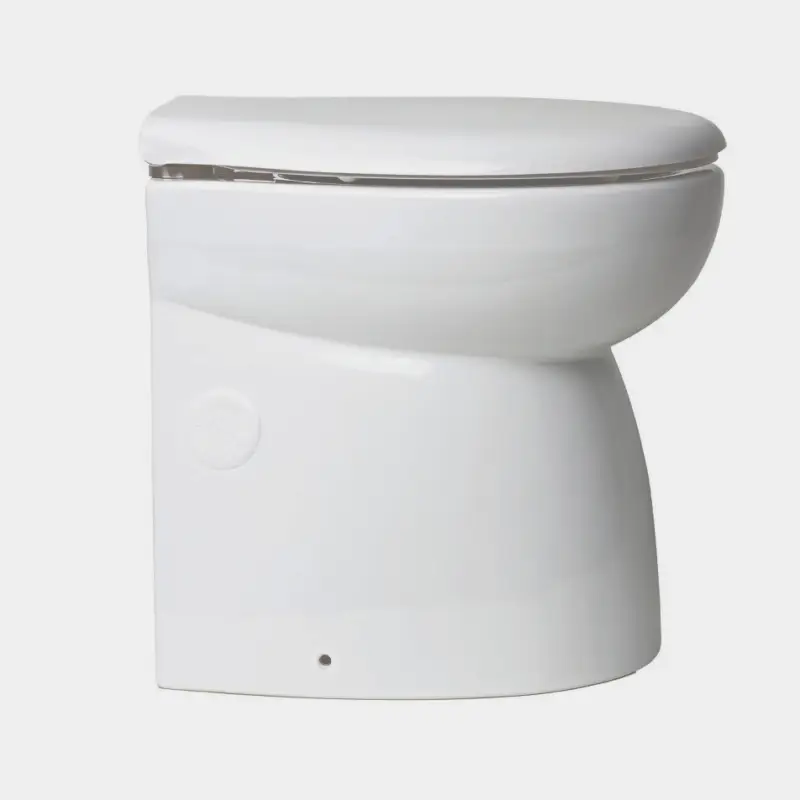 Expédié Aujourd'hui WC électrique pour bateau Ocean Standard Luxury High SoftClose, 24 V, grande cuvette, pour remplissage à l’eau de mer + pompe