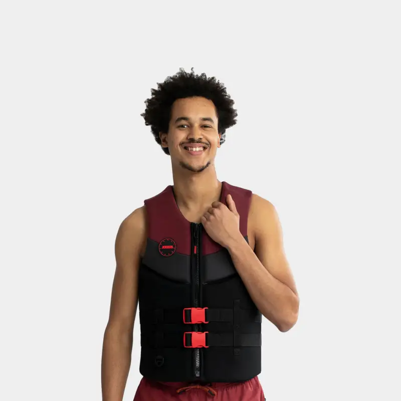 Gilet pour les sports nautiques JOBE Neoprene Vest Men 50N Burgundy Red Offre Exclusive