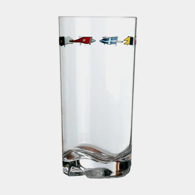 Verres en plastique Marine Business Regata, transparent/motif, 50 cl, 6-pack Vente Flash