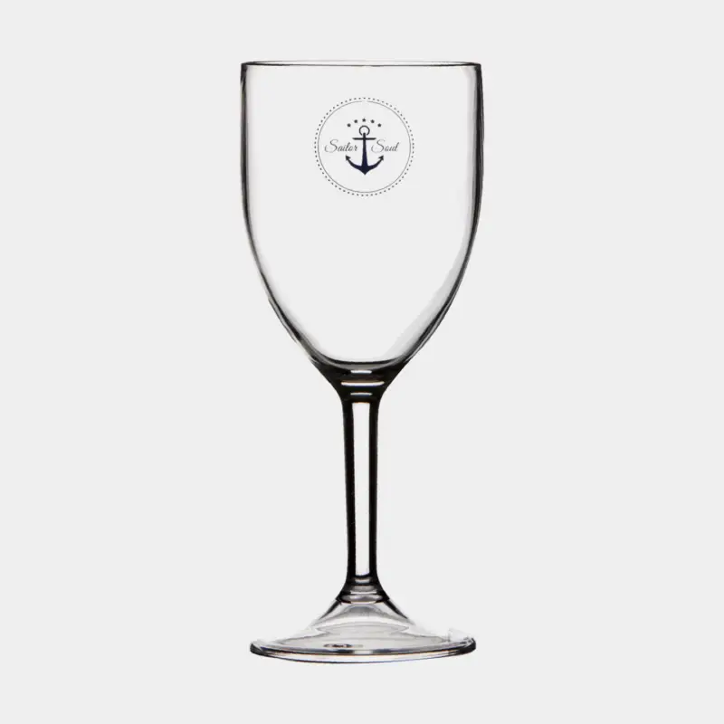 Solde Verres à vin en plastique Marine Business Sailor Soul, transparent, 30 cl, 6-pack
