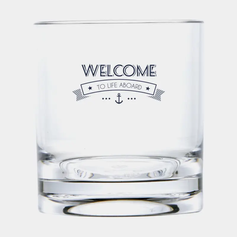 Verres en plastique Marine Business Party Clear Welcome to Life, transparent, 55 cl, 6-pack Commander Maintenant