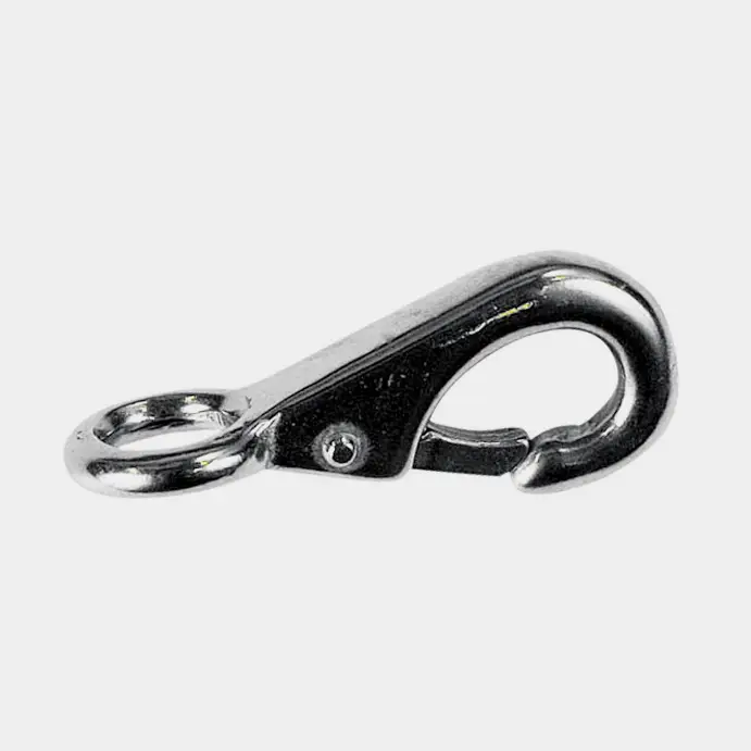 Nouvel Arrivage Mousqueton avec œil, acier inoxydable résistant aux acides AISI 316, Ø10 mm, 55 mm