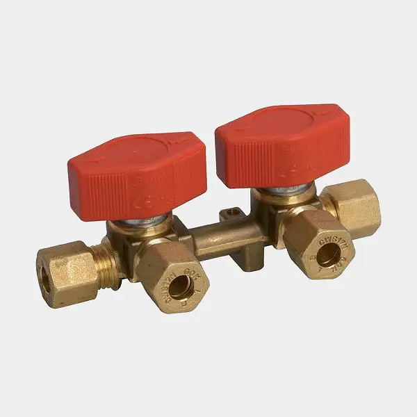 Promotion Robinet GPL double, convient aux tuyaux de 8 mm