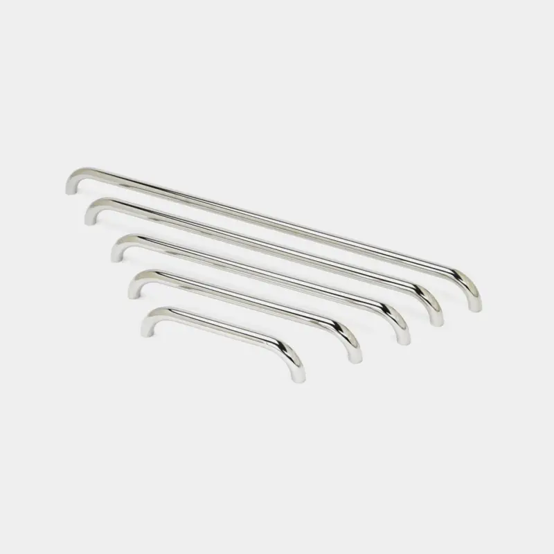 Prix Promo Mains courantes Roca, profil rond avec extrémité perpendiculaire, pour vis, acier inoxydable résistant aux acides, 750 x Ø25 mm