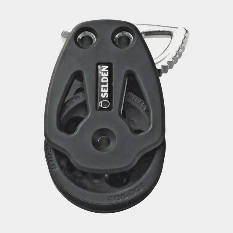 Poulie de pont Seldén PBB 60/80, monté sur pont, à roulement à glissement, avec verrouillage rapide horaire, simple, convient pour cordages Ø10 – 14 mm Achat Immédiat