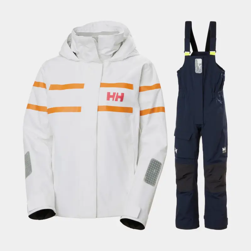 Affaire À Saisir Ensemble ciré marin Helly Hansen Salt Inshore + Pier 4.0 Coastal, White / Orange + Navy, femme