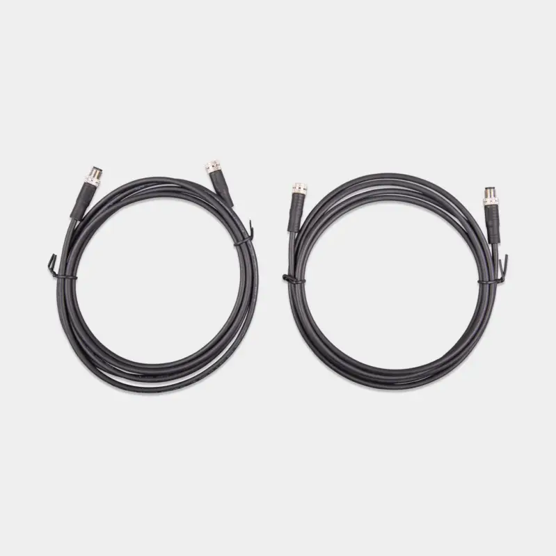 Acheter En Ligne Câble simple pour BMS Victron M8 circular connector Male/Female 3 pole cable, femelle 3 pôles à mâle 3 pôles, compatible avec Victron Lithium Battery Smart, 3 mètres, 2 pcs
