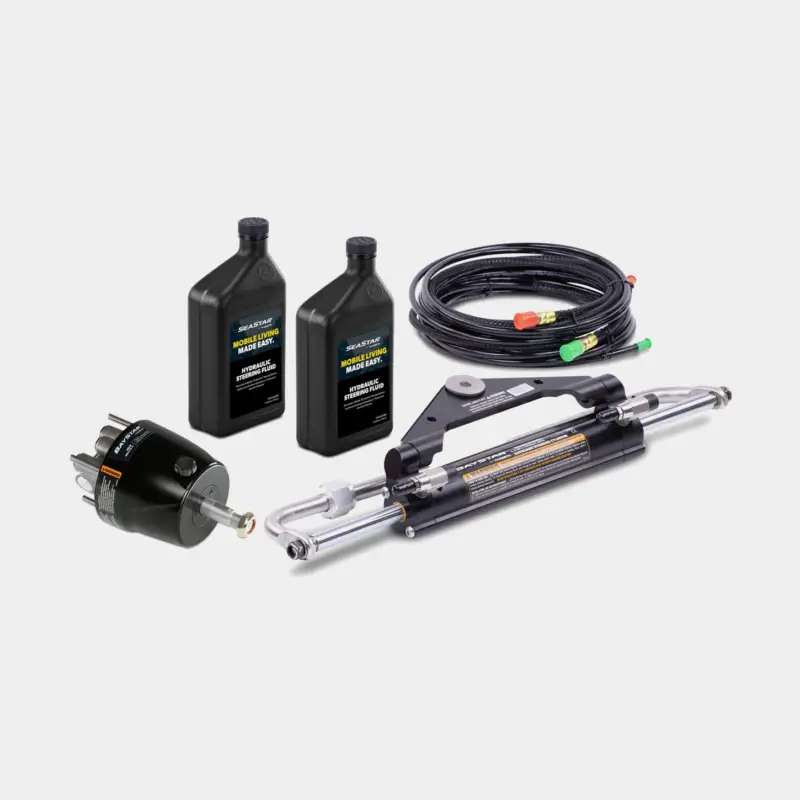 Kit de direction hydraulique BayStar, pour moteurs hors-bord jusqu’à 150 ch + pompe à volant + flexible hydraulique + huile + vérin HC4658-3 Haute Qualité