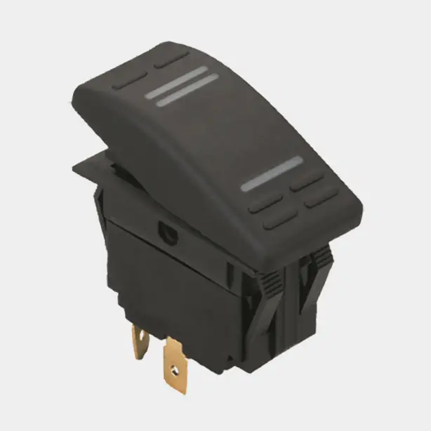 Commander Vite Interrupteur, 3 pôles, Marche-Arrêt, 12 V, 15 A, avec éclairage, noir
