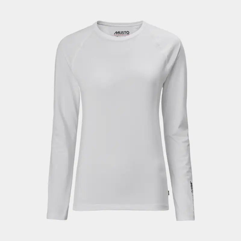 Top Vente T-shirt anti-UV manches longues Musto Evolution Sunblock Long-Sleeve 2.0, White, femme