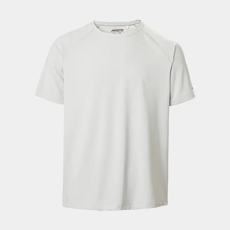 T-shirt anti-UV manches courtes Musto Evolution Sunblock Short-Sleeve 2.0, Platinum, homme Dernier Modèle