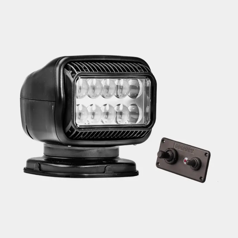 Projecteur de recherche / phare Golight GT 20214 RadioRay, LED, 12V, noir, orientable et rotatif, avec panneau de commande Prix Bas