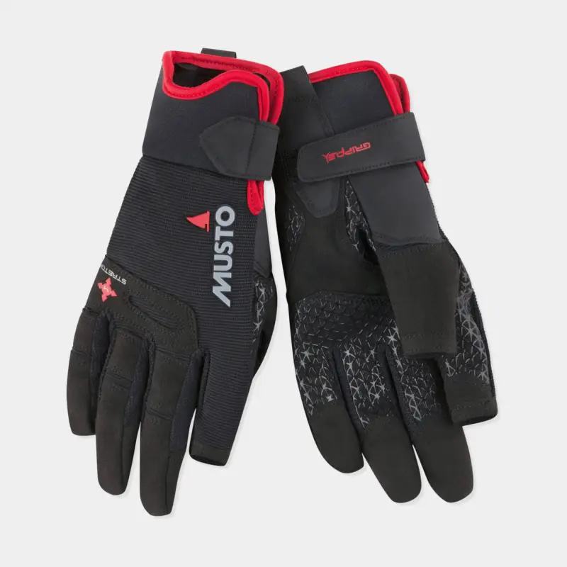 Gants de voile Musto Performance Long Finger Glove, Black Paiement Sécurisé