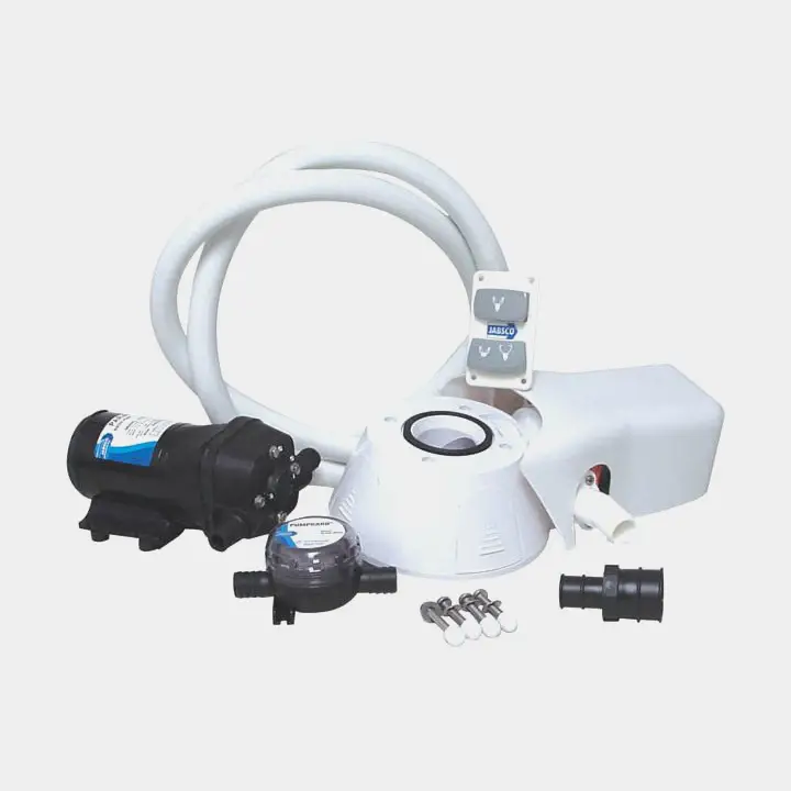 Kit de conversion électrique pour WC manuel Jabsco Conversion Kit 37245, 24 V, Quiet Flush Authentique