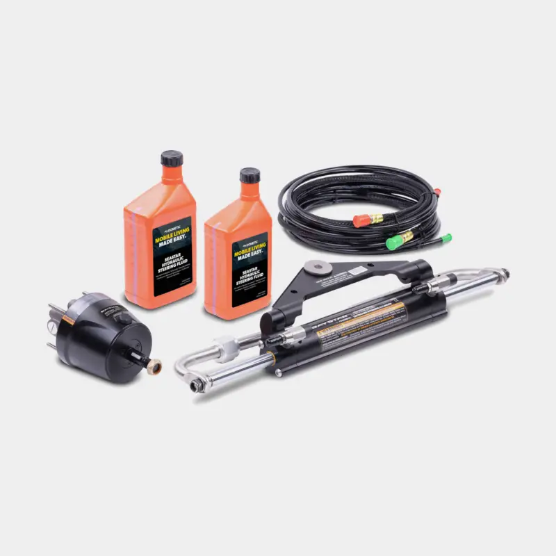 Achat Immédiat Kit de direction hydraulique BayStar, pour hors-bord jusqu’à 150 ch + pompe à volant + flexible hydraulique + huile + vérin HC4647-3