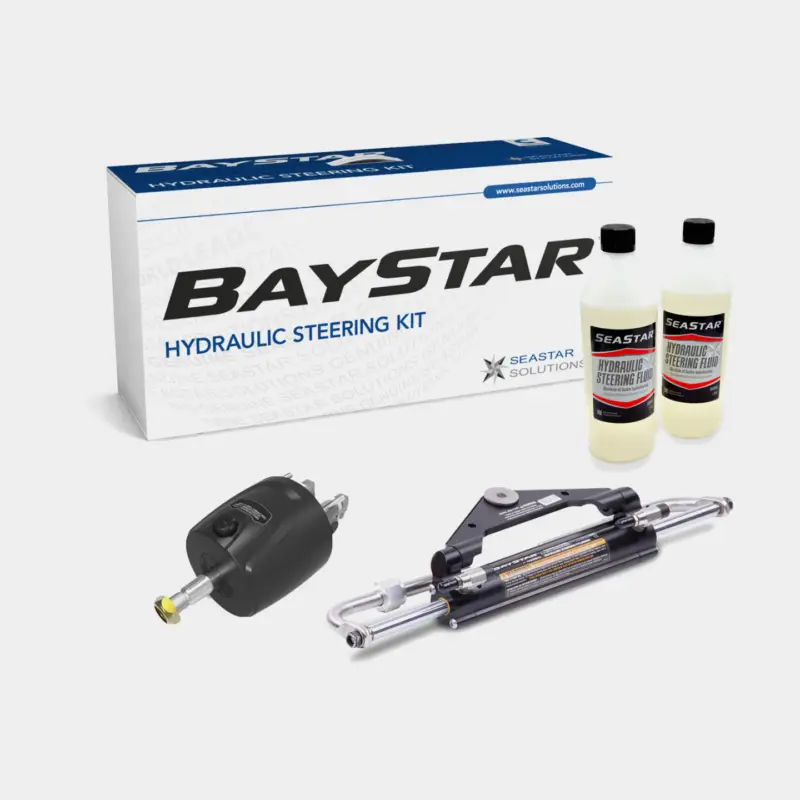 Offre Du Jour Kit de direction hydraulique BayStar Plus, pour hors-bord jusqu’à 150 ch + pompe à volant HH4514-3 + huile + vérin HC4647-3