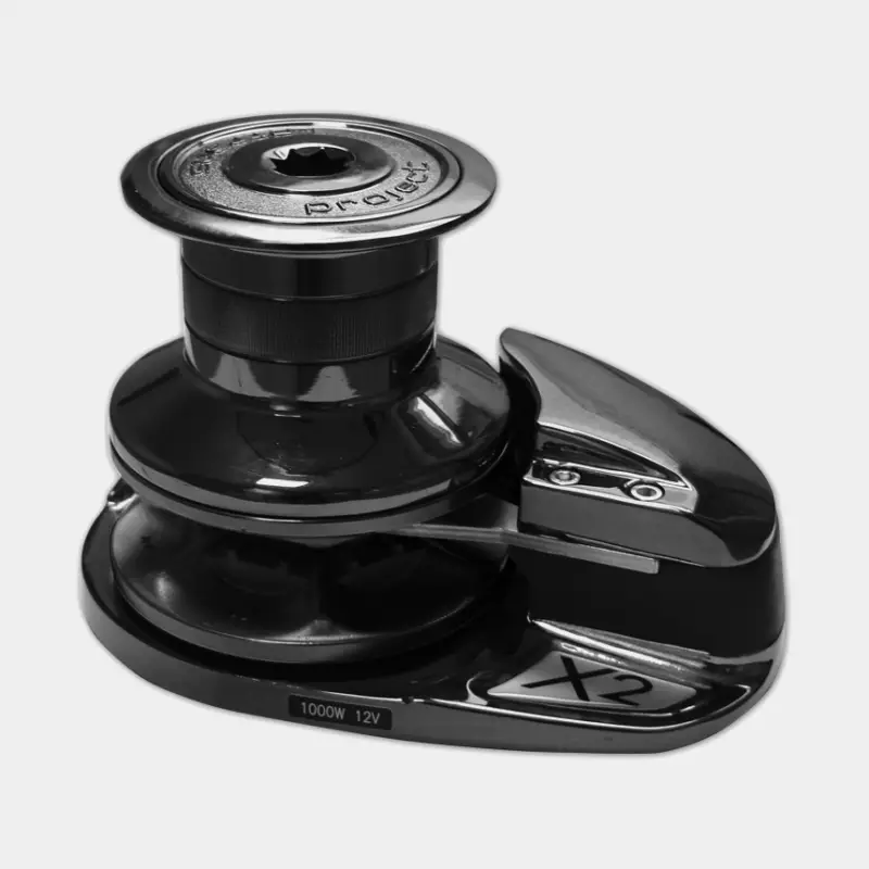 Guindeau électrique Lofrans X2 Drum Dark Version, 1000 W, 12 V, pour chaîne Ø10 mm Réduction