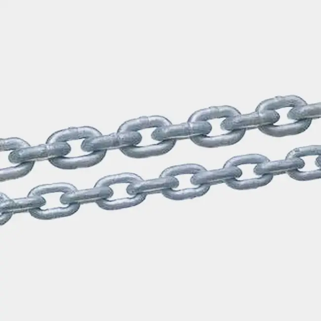 Chaîne d’ancre, acier galvanisé, DIN 766, Ø12 mm, 5 mètres Haute Qualité