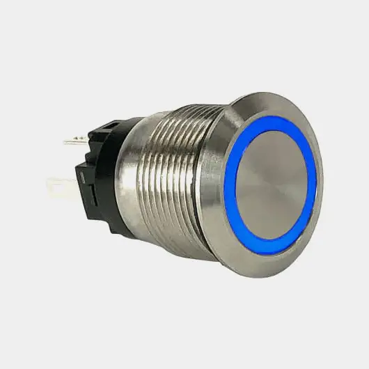 Interrupteur à ressort Carling Technologies, bouton-poussoir, unipolaire, (Marche)-Arrêt, 12 V DC, 10 A, avec éclairage, bleu Affaire À Saisir