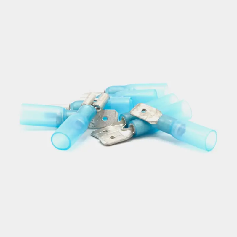 Seulement Aujourd'hui Douilles plates avec gaine thermorétractable adhésive Oceanflex, convient pour câble 1.5 – 2.5 mm², 100-pack, bleu