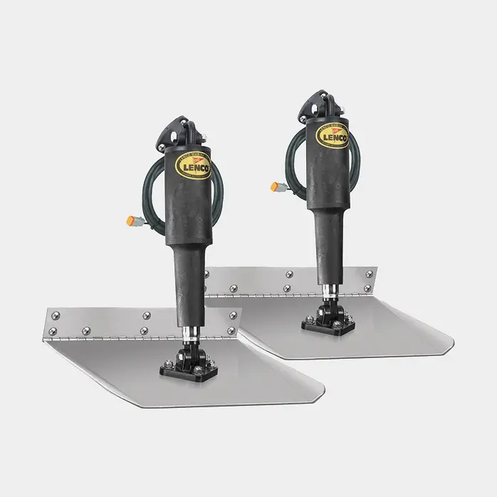 Populaire Kit de trim tabs électrique Lenco, 12 x 18″ (30 x 46 cm), pour bateaux de 20 à 40 pieds (6 à 12 m), 12 V, acier inoxydable, avec flaps de trim + vérins