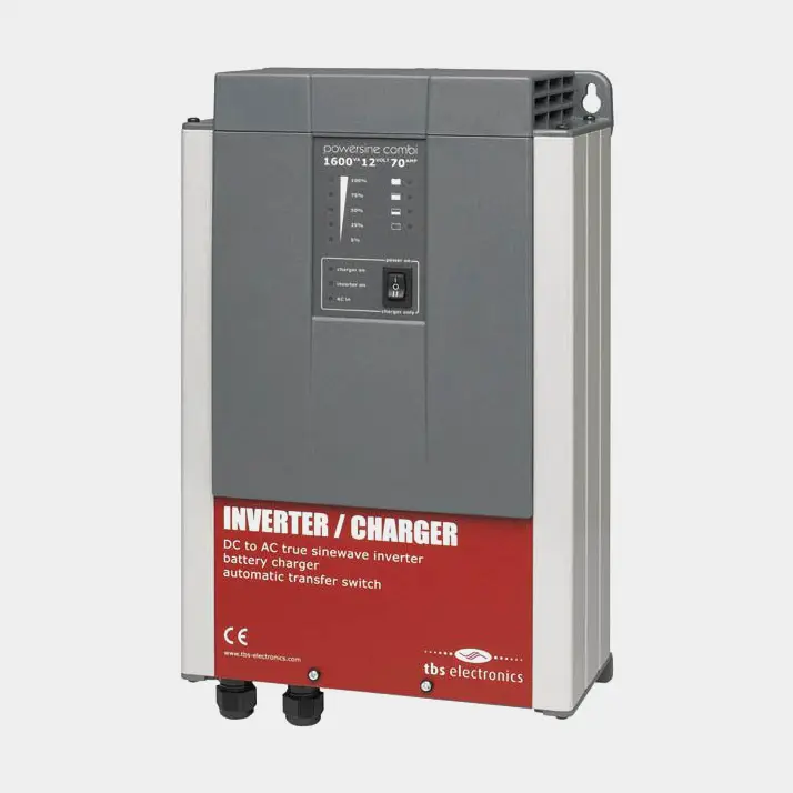 Ondulateur / Inverteur avec chargeur TBS Powersine Combi, onde sinusoïdale pure, 12 V – 230 V, 1300 W Commander Vite