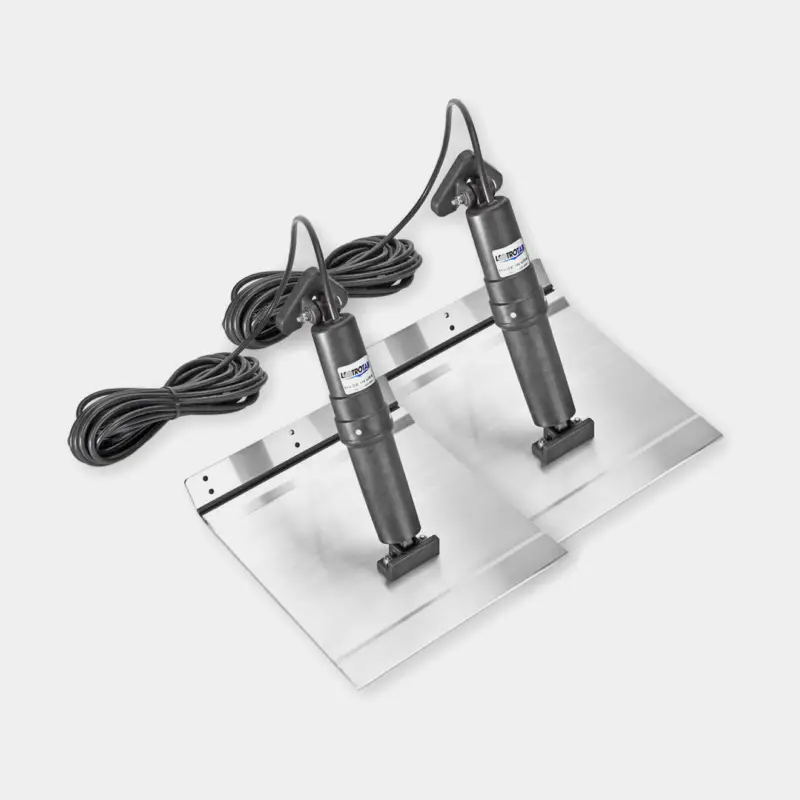 Kit de trim tabs électrique Lectrotab, 12 x 9″ (30 x 23 cm), pour bateaux de 18 à 29 pieds (5.5 – 8.5 m), 12 V, aluminium, avec flaps de trim + vérins (courts) Soldes